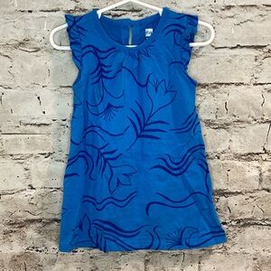 Tea Collection Floral Ruffle Shoulder Baby Dress in Pottery Floral